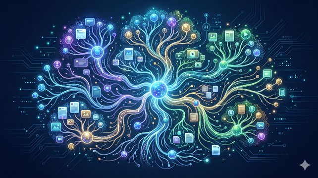 An AI representation of digital ecology.